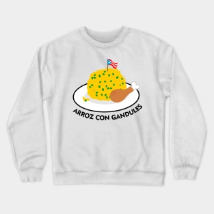 Arroz con Gandules Puerto Rico Food Rice Pigeon Peas Boricua Crewneck Sweatshirt